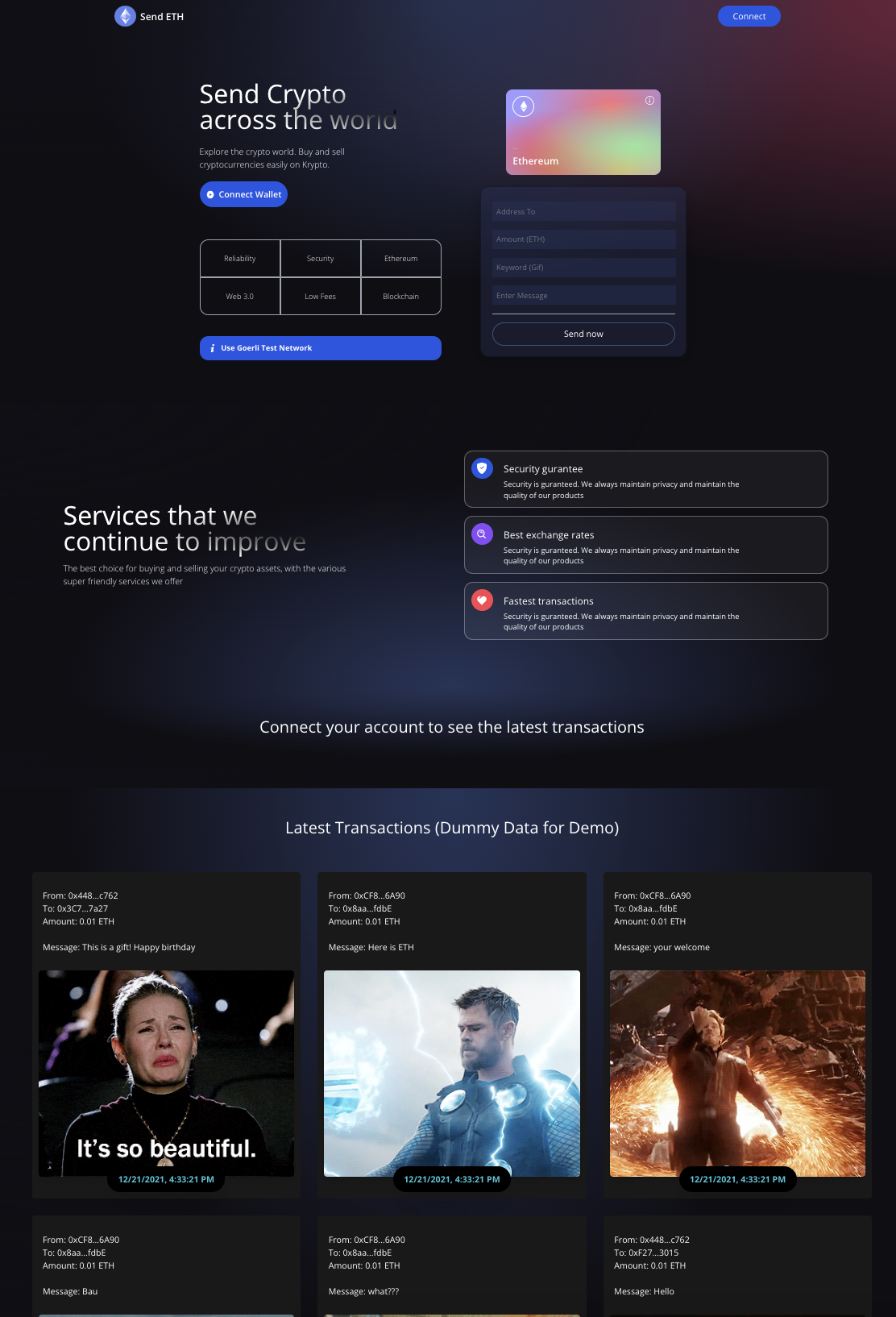 Web3 App - Send Ethereum